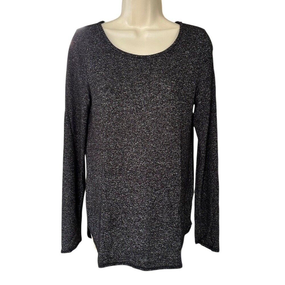 Old Navy Women's Long Sleeve Knit Top Lightweight Soft Rayon Size S Charcoal